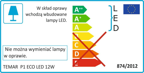 Lampa Downlight Tuba TB CLEO LED 170 12W czarna