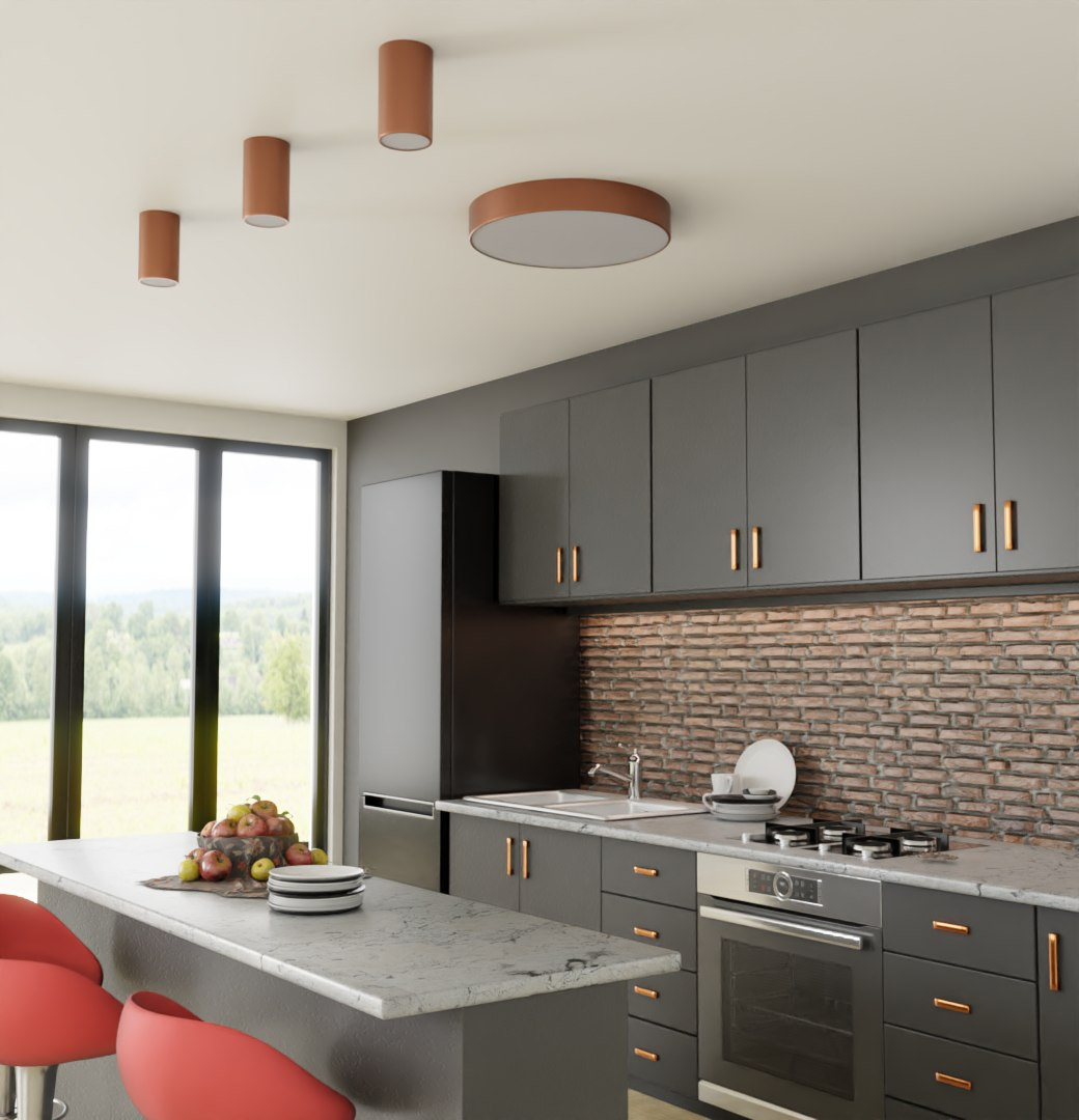 Lampa Downlight Tuba TB CLEO LED 170 12W Miedziany Lampa Downlight Tuba TB CLEO LED 170 12W Miedziany
