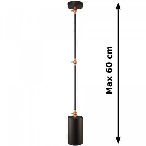 Lampa wisząca regulowana zwis loft BUTIO miedź Lampa wisząca regulowana zwis loft BUTIO miedź