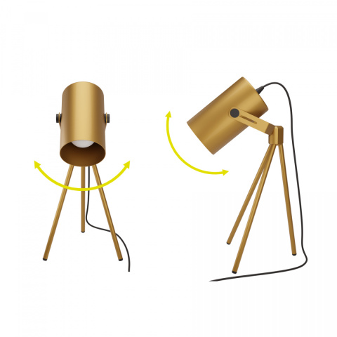 Lampka biurkowa LA TUBA 450 Złota Lampka biurkowa LA TUBA 450 Złota