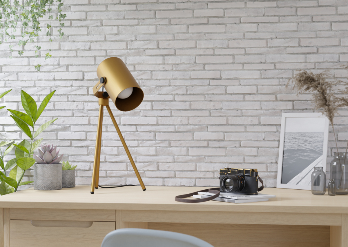 Lampka biurkowa LA TUBA 450 Złota Lampka biurkowa LA TUBA 450 Złota