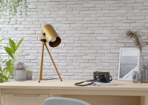 Lampka biurkowa LA TUBA 450 Złota Lampka biurkowa LA TUBA 450 Złota