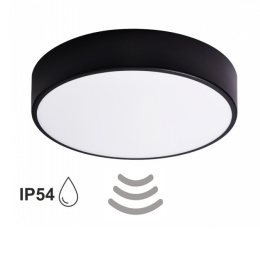 Lampa sufitowa plafon CLEO 400 Czarny IP54 40 cm