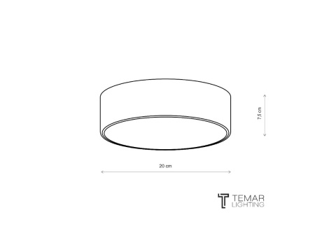 Lampa sufitowa Plafon CLEO 200 Biały z Czujnikiem Ruchu