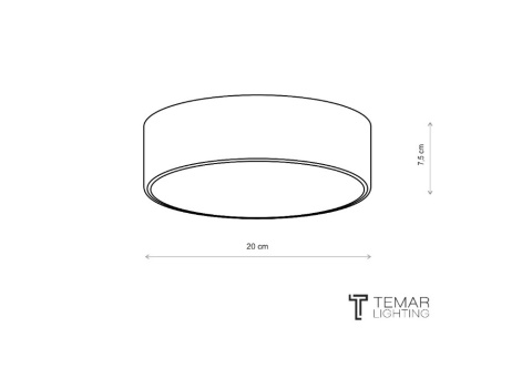 Lampa sufitowa Plafon CLEO 200 Miedziany z Czujnikiem Ruchu