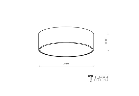 Lampa sufitowa Plafon CLEO 200 Złoty z Czujnikiem Ruchu
