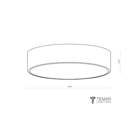 Lampa sufitowa Plafon CLEO 400 Szary z Czujnikiem Ruchu