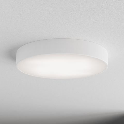 lampa sufitowa plafon z czujnikeiem ruchu biały CLEO światło włączone