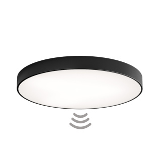 Lampa sufitowa Plafon CLEO 800 80 cm Czarny z Czujnikiem Ruchu