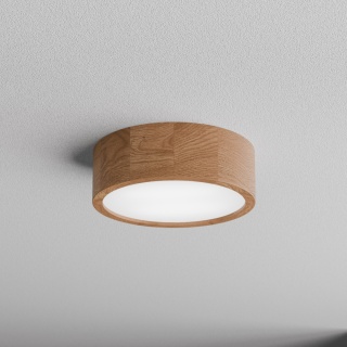 Lampa sufitowa łazienkowa na taras Plafon CLEO DR275 IP54 Dąb z Czujnikiem Ruchu