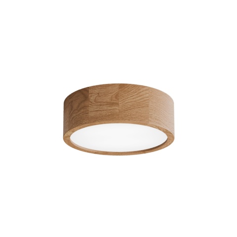 Lampa sufitowa łazienkowa na taras Plafon CLEO DR275 IP54 Dąb z Czujnikiem Ruchu