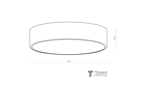 Lampa sufitowa łazienkowa na taras Plafon CLEO 300 IP54 Biały 30 cm