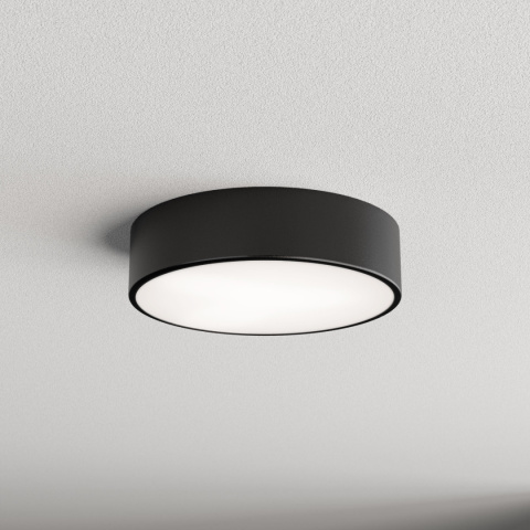 Lampa sufitowa na taras Plafon CLEO 300 IP54 Czarny z Czujnikiem Ruchu