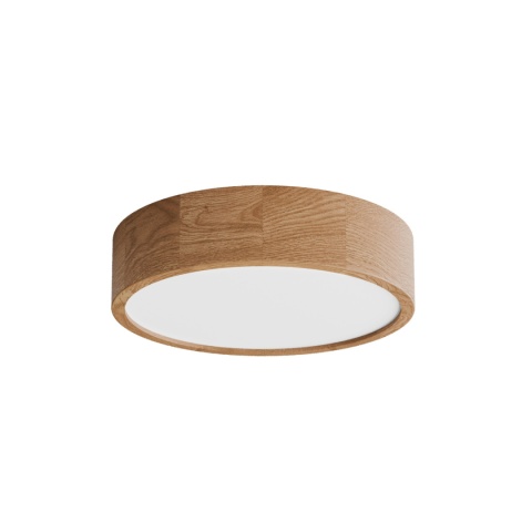 Lampa sufitowa łazienkowa na taras Plafon CLEO 375 IP54 Dąb z Czujnikiem Ruchu