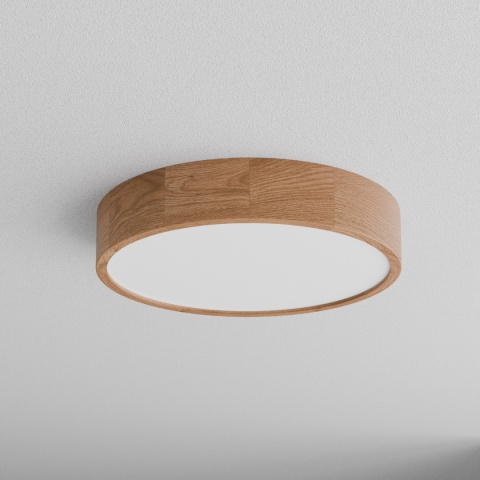 Lampa sufitowa łazienkowa na taras Plafon CLEO DR475 IP54 Dąb z Czujnikiem Ruchu