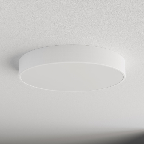 Lampa sufitowa łazienkowa na taras plafon CLEO 500 IP54 Biały 50 cm z Czujnikiem Ruchu