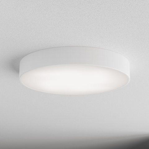 Lampa sufitowa łazienkowa na taras plafon CLEO 500 IP54 Biały 50 cm z Czujnikiem Ruchu