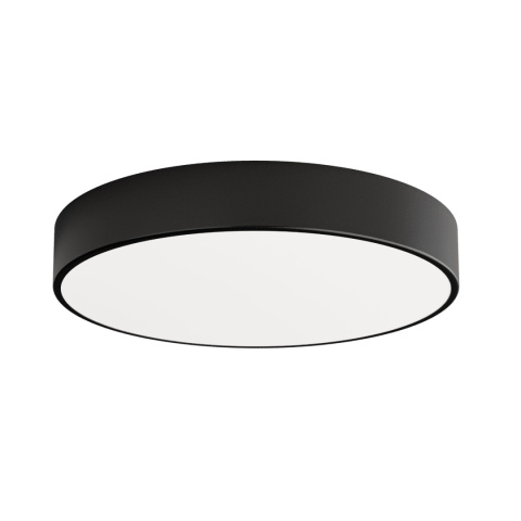 Lampa sufitowa łazienkowa na taras plafon CLEO 500 IP54 Czarny 50 cm z Czujnikiem Ruchu