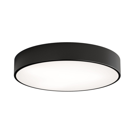 Lampa sufitowa łazienkowa na taras plafon CLEO 500 IP54 Czarny 50 cm z Czujnikiem Ruchu