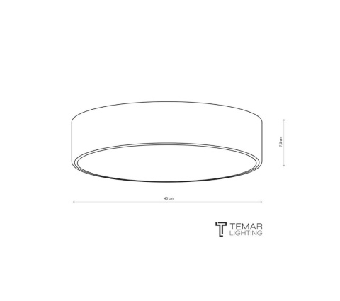 Lampa sufitowa plafon CLEO 400 Szary IP54 z Czujnikiem Ruchu