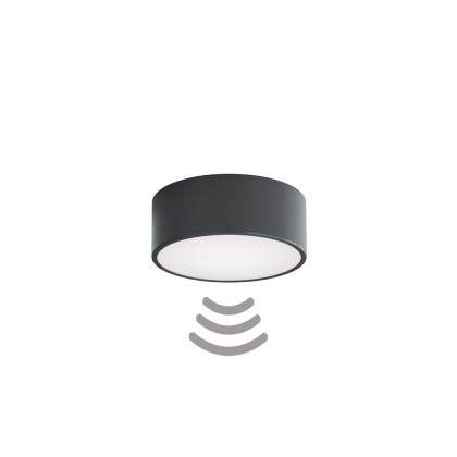Lampa sufitowa Plafon CLEO 200 Antracyt z Czujnikiem Ruchu