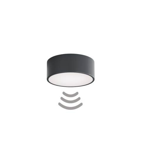 Lampa sufitowa Plafon CLEO 200 Antracyt z Czujnikiem Ruchu