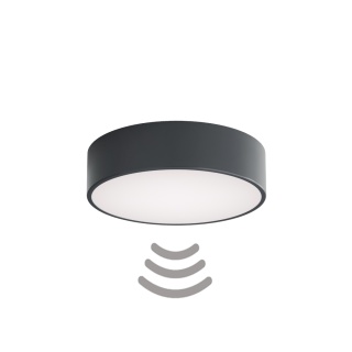 Lampa sufitowa Plafon CLEO 300 Antracyt z Czujnikiem Ruchu