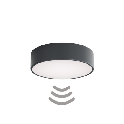 Lampa sufitowa Plafon CLEO 300 Antracyt z Czujnikiem Ruchu