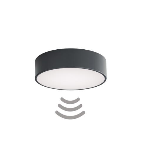 Lampa sufitowa Plafon CLEO 300 Antracyt z Czujnikiem Ruchu