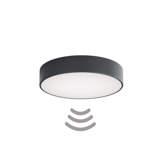 Lampa sufitowa Plafon CLEO 400 Antracyt z Czujnikiem Ruchu