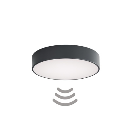 Lampa sufitowa Plafon CLEO 400 Antracyt z Czujnikiem Ruchu