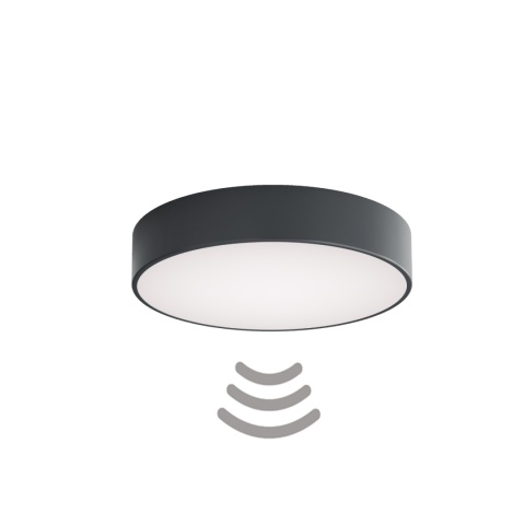 Lampa sufitowa Plafon CLEO 400 Antracyt z Czujnikiem Ruchu
