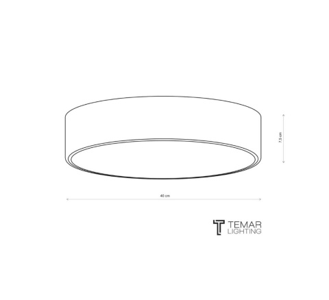 Lampa sufitowa Plafon CLEO 400 Beżowy z Czujnikiem Ruchu