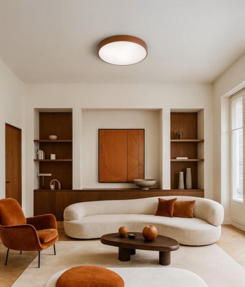 Lampa sufitowa Plafon LED CLEO 600 69W Miedziany 60 cm