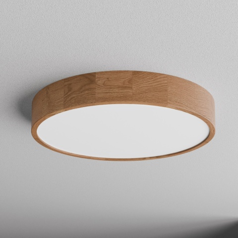 Lampa sufitowa drewniana dębowa Plafon CLEO DR575 Dąb z Czujnikiem Ruchu
