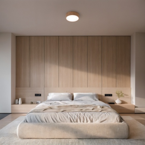 Lampa sufitowa drewniana dębowa Plafon CLEO DR575 Dąb z Czujnikiem Ruchu