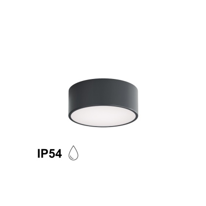Lampa sufitowa łazienkowa na taras Plafon CLEO 200 IP54 Antracyt