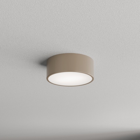 Lampa sufitowa łazienkowa na taras Plafon CLEO 200 IP54 Beżowy z Czujnikiem Ruchu