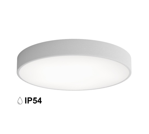 Lampa sufitowa łazienkowa na taras plafon CLEO 500 IP54 Szary 50 cm