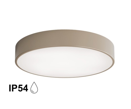 Lampa sufitowa łazienkowa na taras plafon CLEO 500 IP54 Beżowy 50 cm