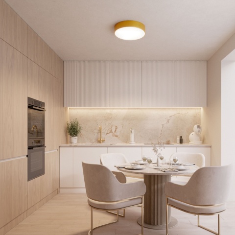 Lampa sufitowa łazienkowa na taras plafon CLEO 500 IP54 Złoty 50 cm