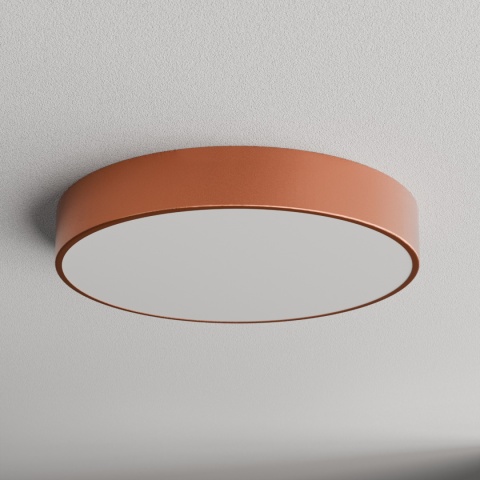 Lampa sufitowa łazienkowa na taras plafon CLEO 500 IP54 miedziany z Czujnikiem Ruchu 50 cm