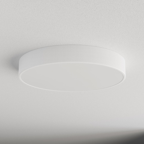 Lampa sufitowa łazienkowa na taras plafon CLEO 500 IP54 Biały z Czujnikiem Ruchu 50 cm