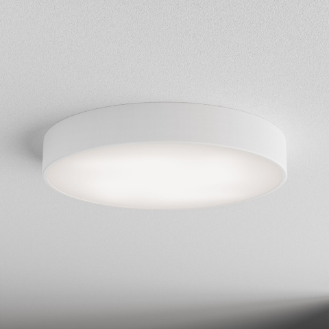 Lampa sufitowa łazienkowa na taras plafon CLEO 500 IP54 Biały z Czujnikiem Ruchu 50 cm