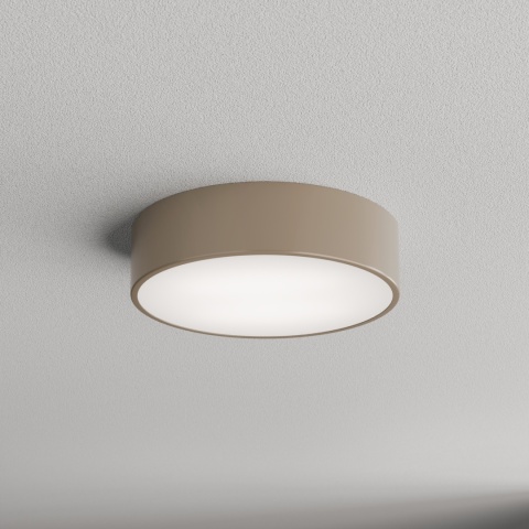 Lampa sufitowa na taras Plafon CLEO 300 IP54 Beżowy z Czujnikiem Ruchu