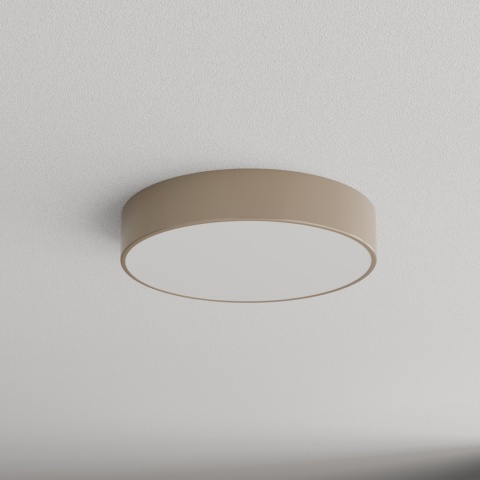 Lampa sufitowa plafon CLEO 400 Beżowy IP54 z Czujnikiem Ruchu