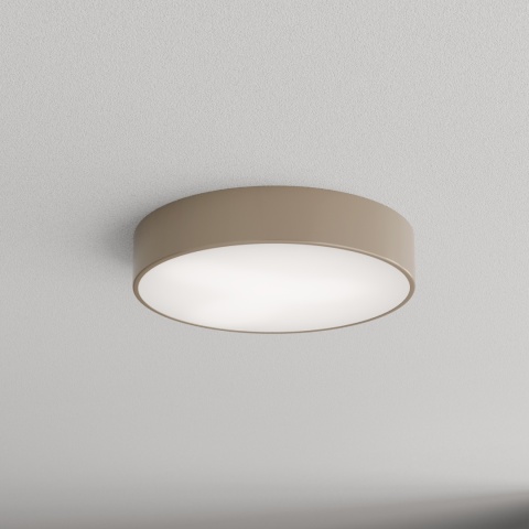 Lampa sufitowa plafon CLEO 400 Beżowy IP54 z Czujnikiem Ruchu